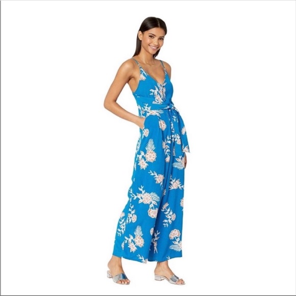 Roxy Floral Blue Jumpsuit - Picture 2 of 5